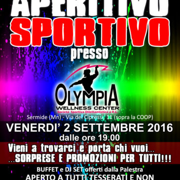 APERITIVO SPORTIVO – 2 SETTEMBRE 2016